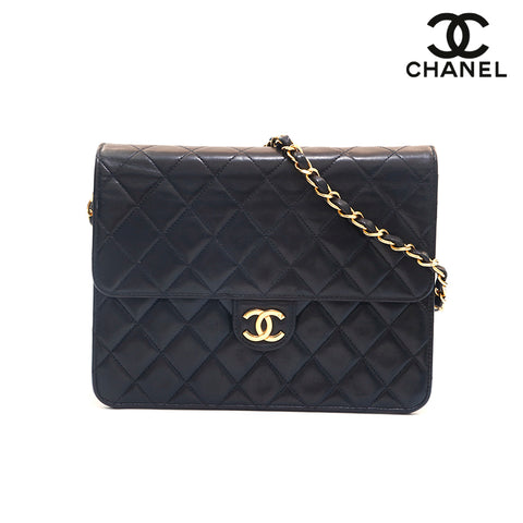 シャネル CHANEL マトラッセ ココマーク ショルダーバッグ レザー ブラック P16176