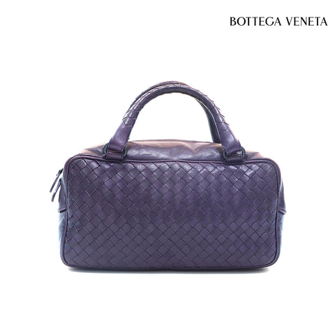 ボッテガヴェネタ BOTTEGAVENETA イントレチャート ハンドバッグ パープル P16185