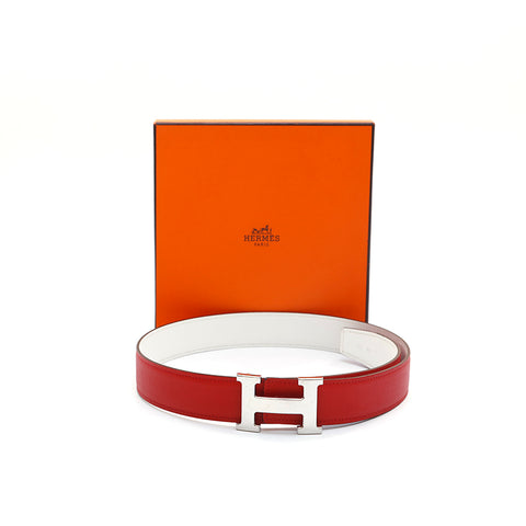HERMES HERMES皮带Swift红色X白色P16240