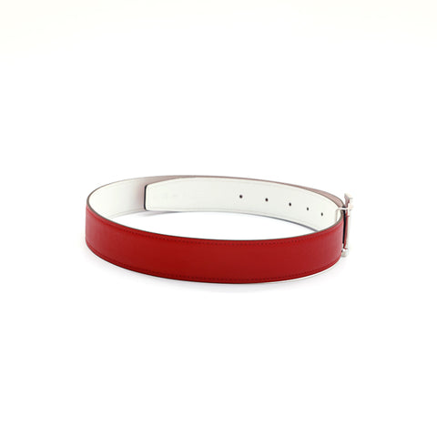 HERMES HERMES皮带Swift红色X白色P16240