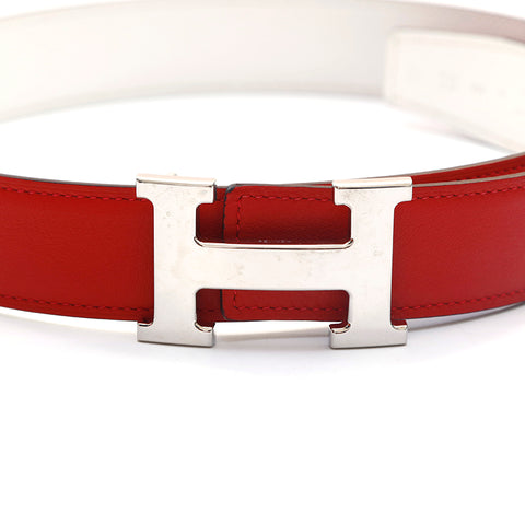 HERMES HERMES皮带Swift红色X白色P16240