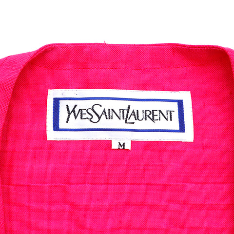 Yves Saint Laurent Yves Saint Laurent夹克裙子西装复古设置粉红色WS2836