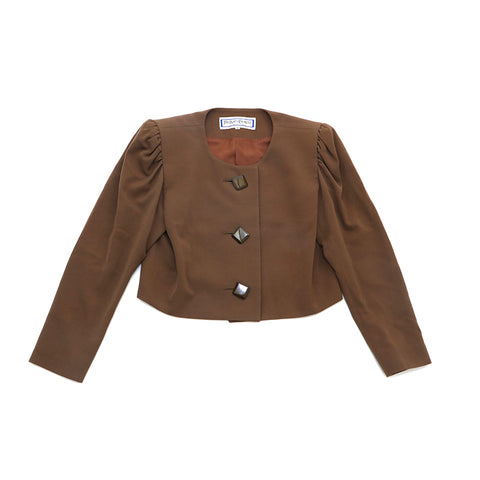 Yves Saint Laurent Yves Saint Laurent Anzug Jacke Rock Vintage Setup Brown WS2840