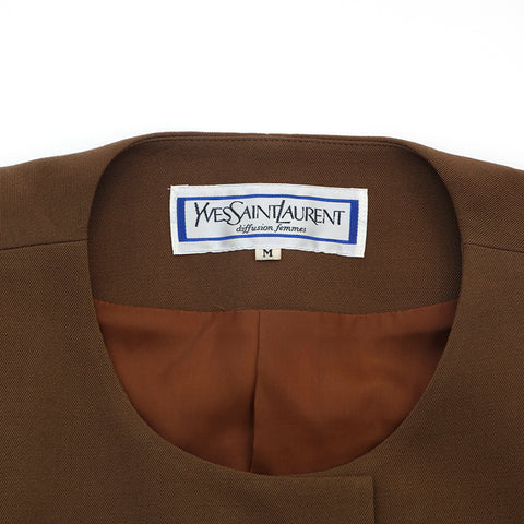 Yves Saint Laurent Yves Saint Laurent Anzug Jacke Rock Vintage Setup Brown WS2840