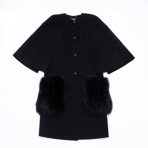 FENDI フェンディケープ コート黒