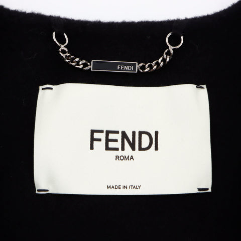 フェンディ FENDI ファー ケープ コート ブラック P16530