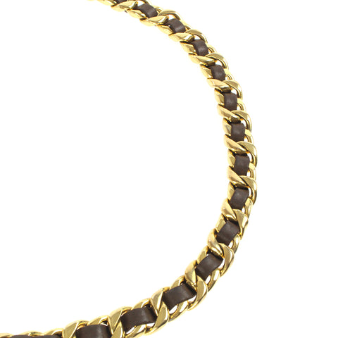 Chanel Lederkettengürtel braune EIT0069P3198