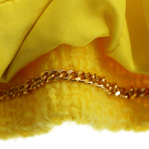 Chanel Gripore Button Woll Tweed Doppel 96A Jacke 96A Yellow EIT0465P5030