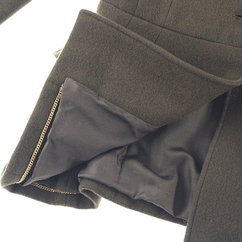 Chanel Gripore Button Wollmantel Vintage Jacke braune EIT0542P6504