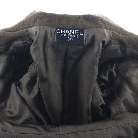 Chanel Gripore Bouton Mabille en laine Veste vintage Brown EIT0542P6504