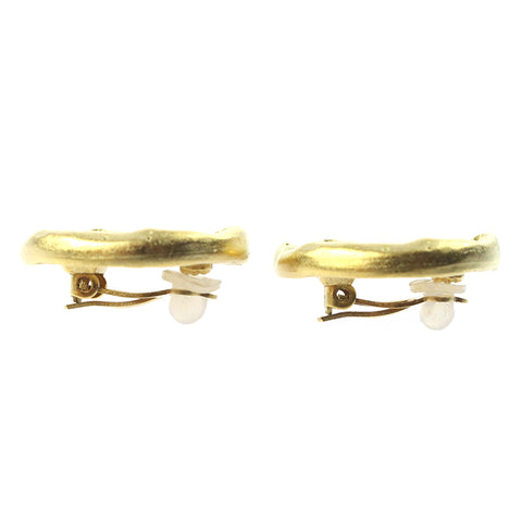 Chanel Coco Mark Round 94A Vintage Earrings Gold eit0569P7755