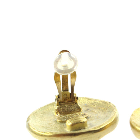 Chanel Coco Mark Round 94A Vintage Earrings Gold eit0569P7755