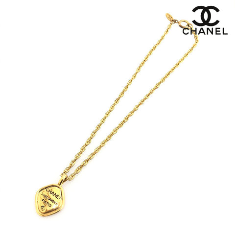 Chanel Chanel Rhombus Logo Collier Vintage Gold EIT0043C1268