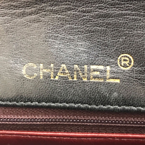 シャネル CHANEL ミニマトラッセ ターンロック チェーン ショルダーバッグ レザー ブラック P10898