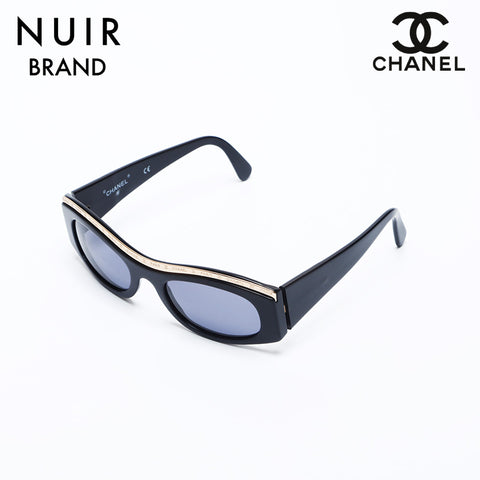 Chanel Chanel Logo Sonnenbrille Schwarz WS10001