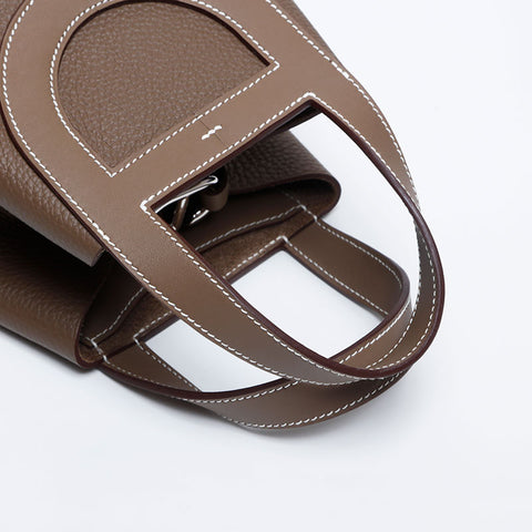 Hermes Hermes B in der Schleifenhandtasche Brown WS10018 eingraviert