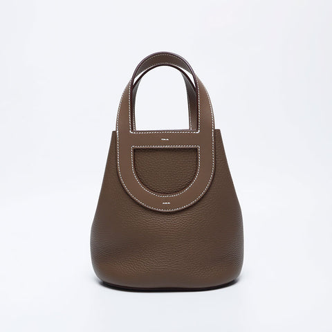 Hermes Hermes B in der Schleifenhandtasche Brown WS10018 eingraviert