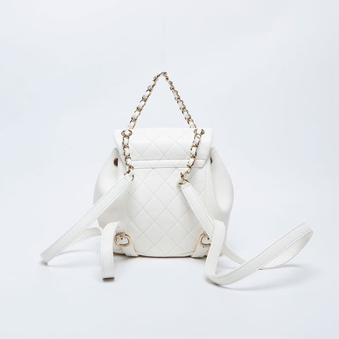 chanel mini backpack white Chanel CHANEL Duma Mini Backpack Backpack/Daypack White WS10020 – NUIR VINTAGE