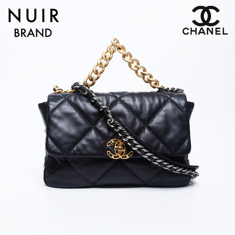 シャネル CHANEL 28番台 CHANEL 19 ショルダーバッグ ブラック WS10021