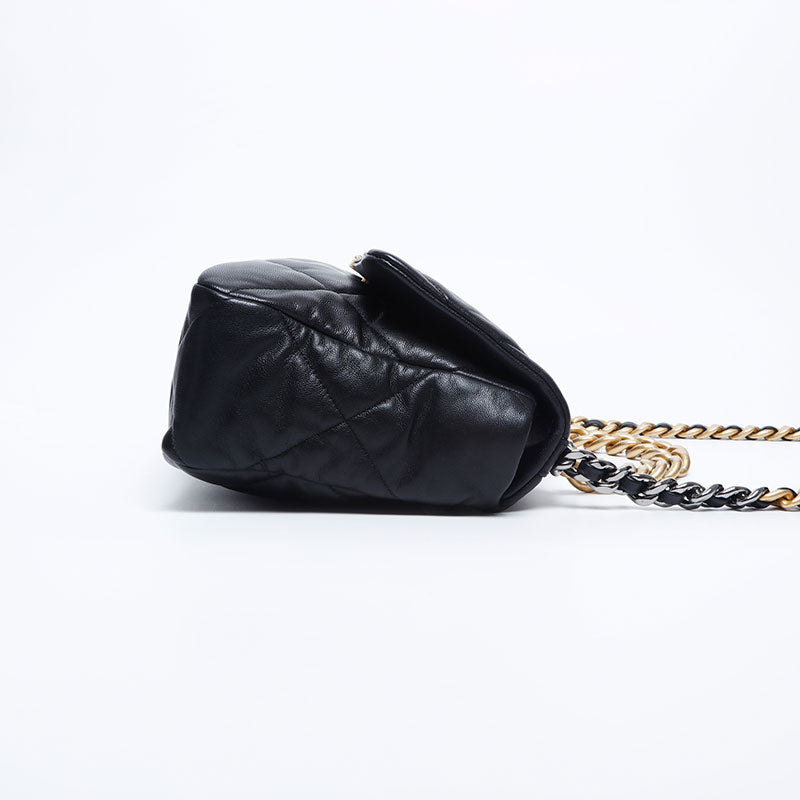CHANEL Iridescent Goatskin Quilted Small Double Carry Waist