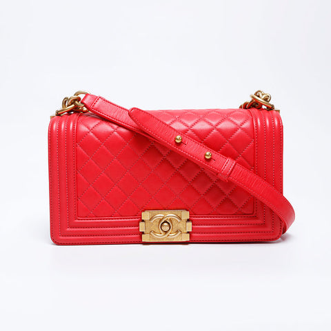 CHANEL Nr. 24 Caviar Skin Boy Chanel Umhängetasche rosa WS10026