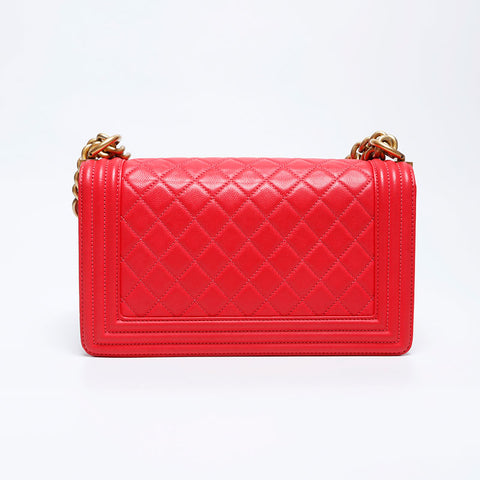 CHANEL Nr. 24 Caviar Skin Boy Chanel Umhängetasche rosa WS10026