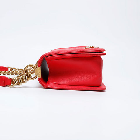 CHANEL Nr. 24 Caviar Skin Boy Chanel Umhängetasche rosa WS10026