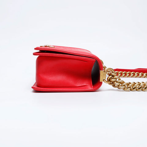CHANEL Nr. 24 Caviar Skin Boy Chanel Umhängetasche rosa WS10026
