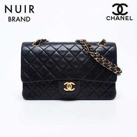 シャネル CHANEL ラムスキン マトラッセ Wフラップ25 ショルダーバッグ ブラック WS10031 – NUIR VINTAGE