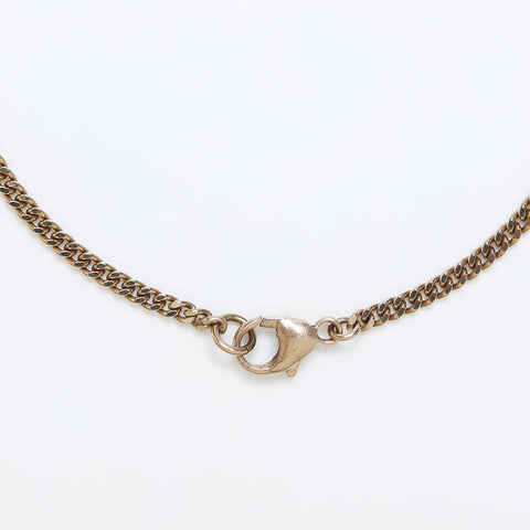 CHANEL 07C COCO Mark Ribbon Pearl Necklace gold WS10037