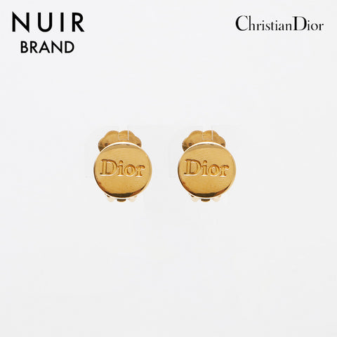 クリスチャンディオール Christian Dior ロゴ ラウンド イヤリング ゴールド WS10043