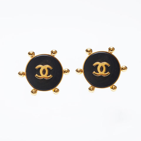 CHANEL 90's COCO Mark Earring gold WS10044