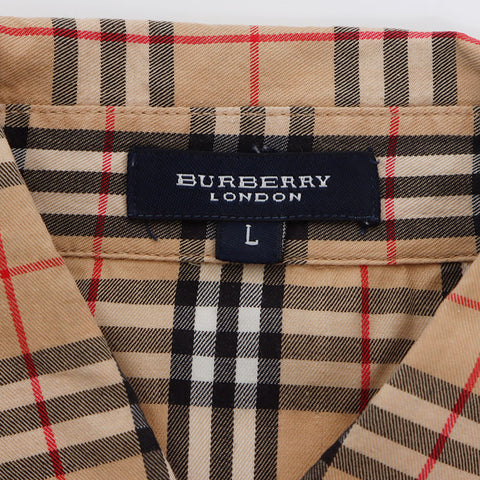 バーバリー BURBERRY L ノバチェック フリル 長袖シャツ ベージュ WS10053