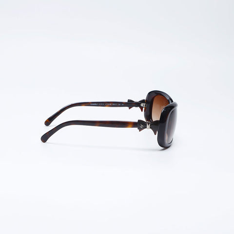 CHANEL Ribbon COCO Mark sunglasses Brown WS10069