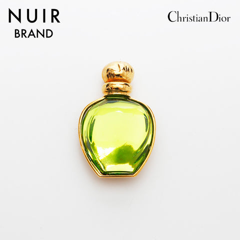 クリスチャンディオール Christian Dior ボトル ヴィンテージ ブローチ グリーン ゴールド WS10075