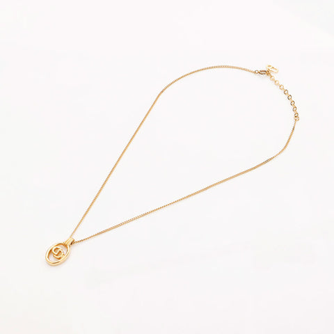 Christian Dior CD logo Necklace gold WS10086