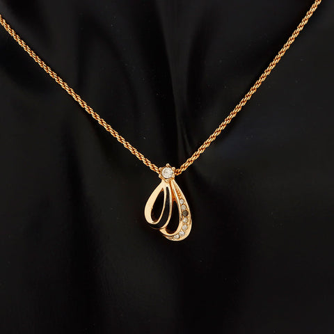 Christian Dior Rhinestone Necklace gold WS10089