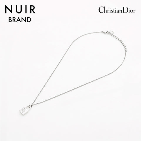 クリスチャンディオール Christian Dior CD ロゴ カデナモチーフ ネックレス シルバー WS10091