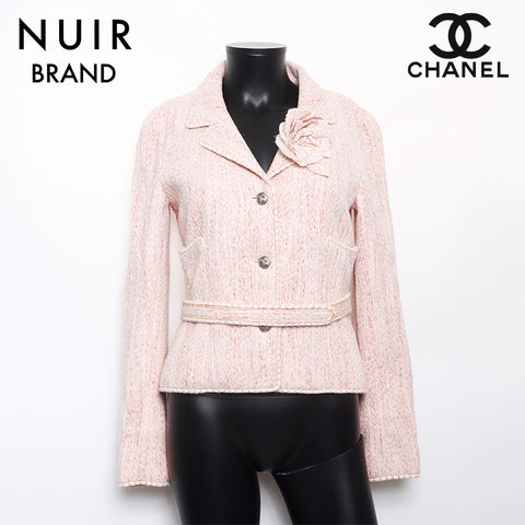 シャネル CHANEL 38 05C ココマーク ボタン カメリア ブローチ ジャケット ピンク WS10107 – NUIR VINTAGE