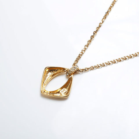 YVES SAINT LAURENT Rhinestone Necklace gold WS10120