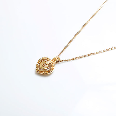 Christian Dior Vintage Heart Logo Collier Gold WS10122