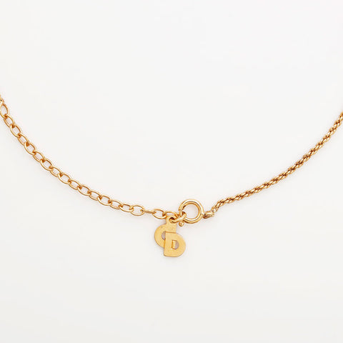 Christian Dior Vintage CD Collier Logo Gold WS10132