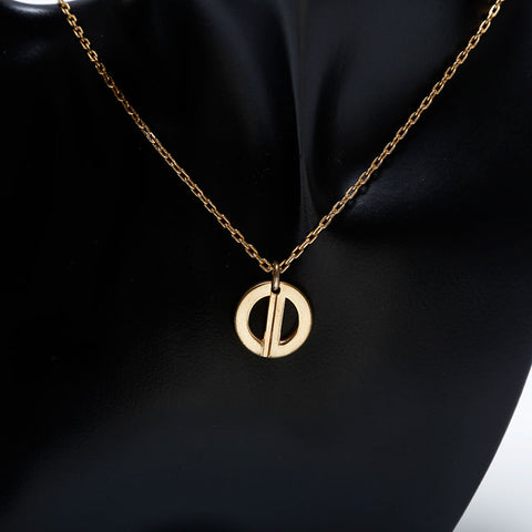 Christian Dior Vintage CD Collier Logo Gold WS10134