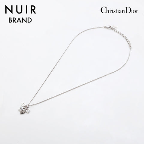 クリスチャンディオール Christian Dior ヴィンテージ ハートチャーム ネックレス シルバー WS10135