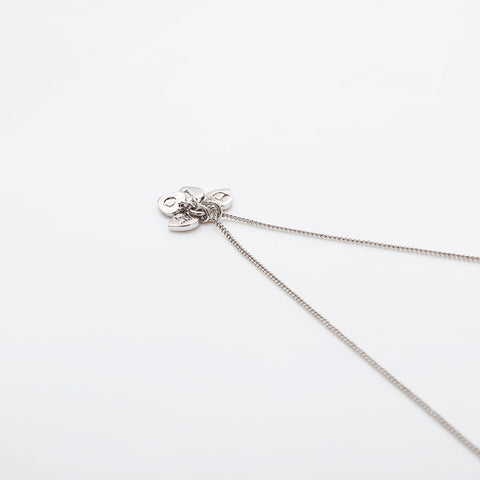 Christian Dior Vintage Heart Charm Necklace Silver WS10135