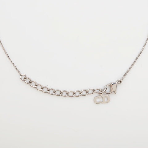 Christian Dior Vintage Heart Charm Necklace Silver WS10135