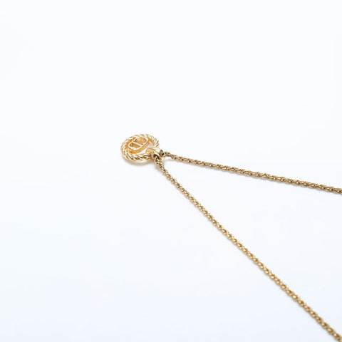 Christian Dior Vintage CD Collier Logo Gold WS10141
