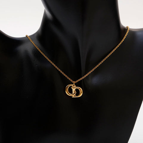 Christian Dior vintage cd logo Necklace gold WS10142