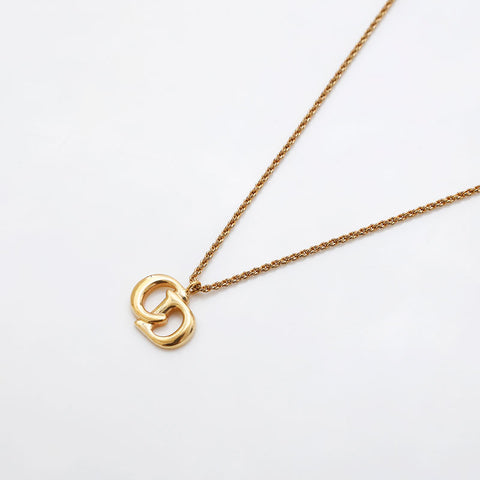 Christian Dior vintage cd logo Necklace gold WS10142