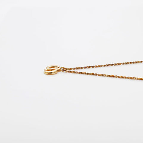 Christian Dior vintage cd logo Necklace gold WS10142